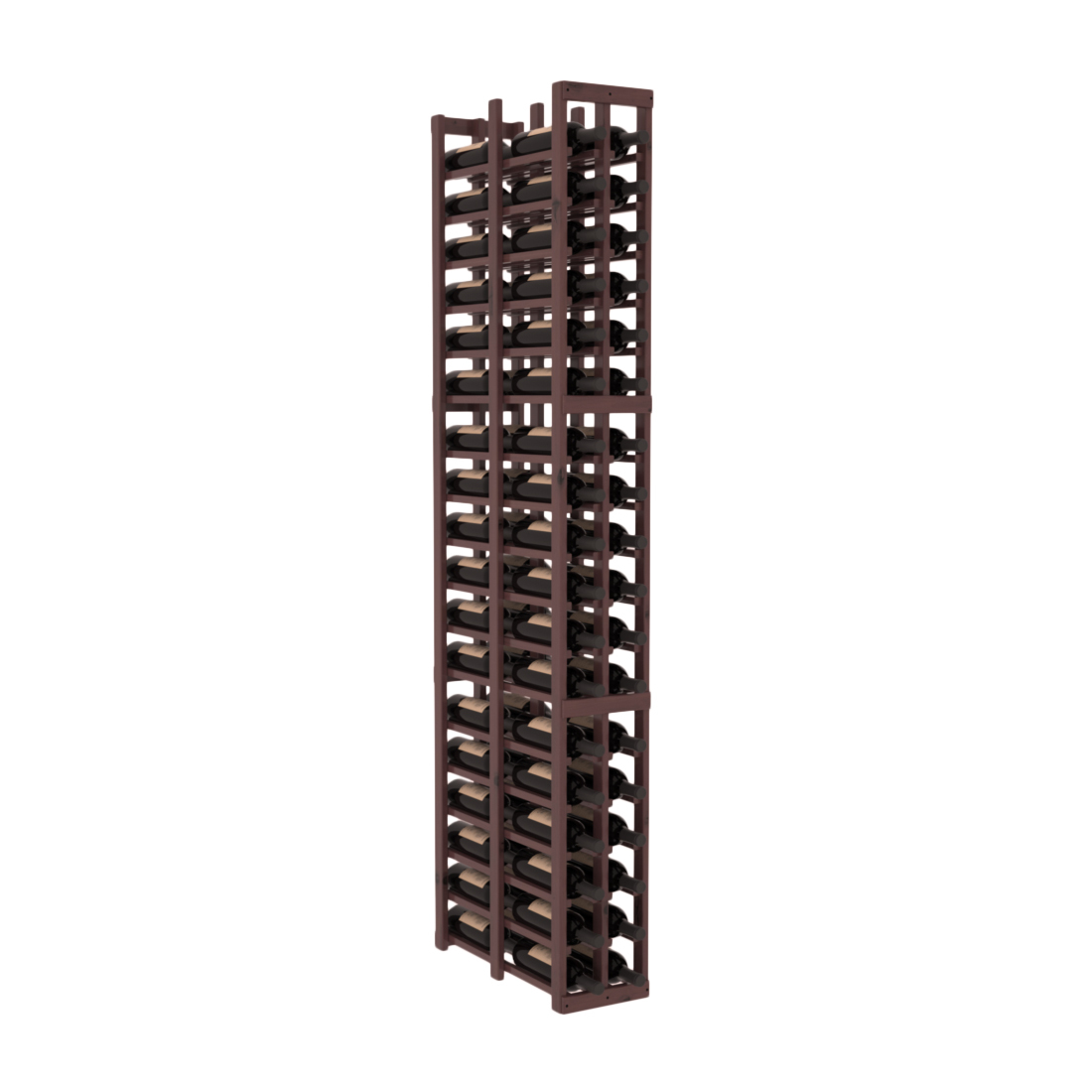 InstaCellar - 2 Column Double Deep Rack in Knotty Alder Walnut stained with WineSafe™ Satin Sealant