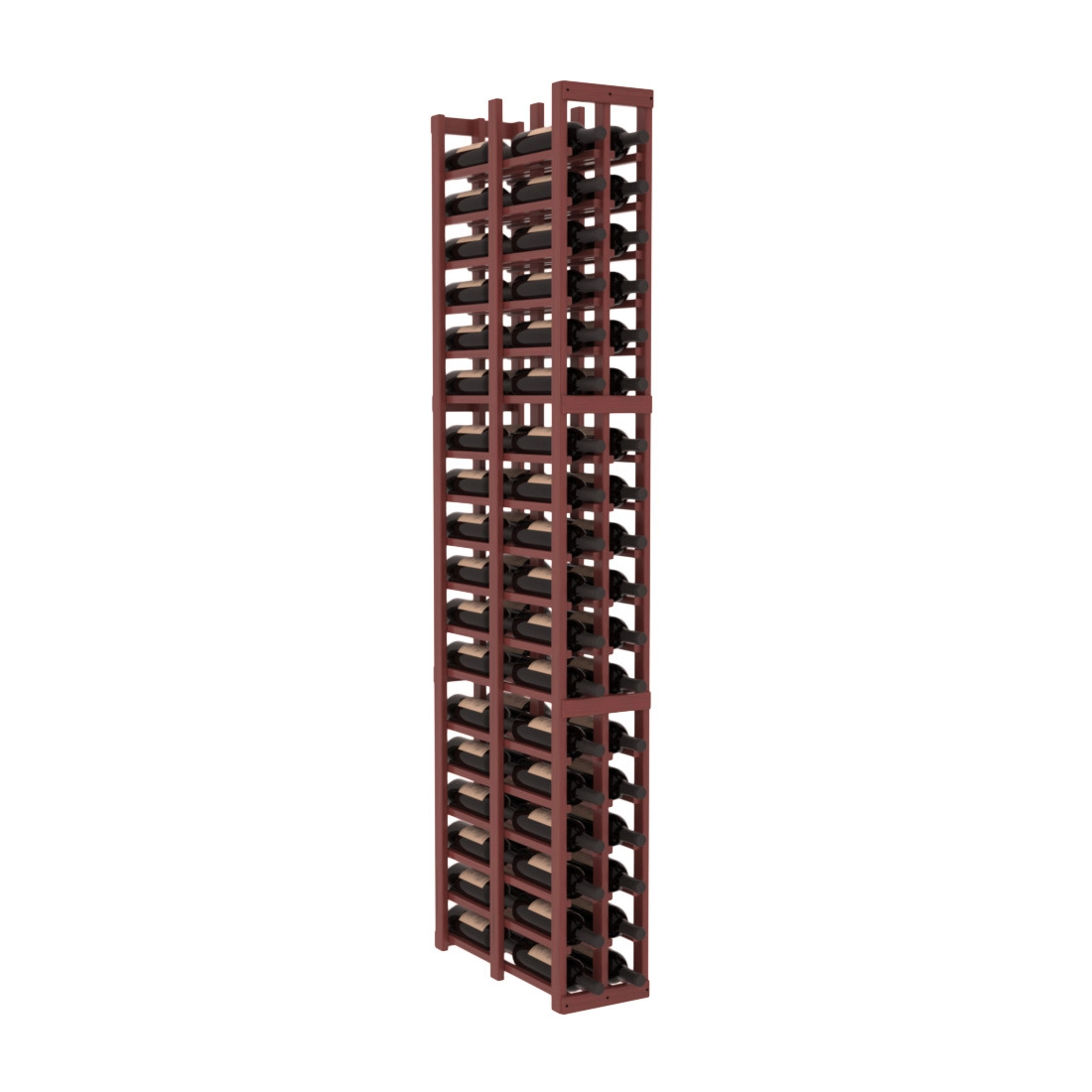 InstaCellar - 2 Column Double Deep Rack in Grand Mahogany Cherry stained with WineSafe™ Satin Sealant