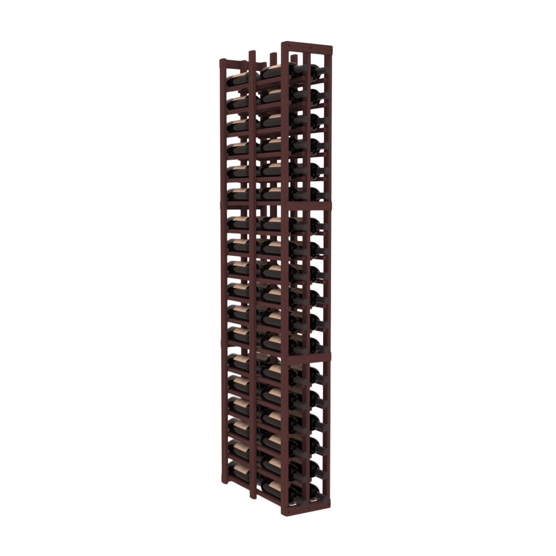 InstaCellar - 2 Column Double Deep Rack in Grand Mahogany Walnut stained without WineSafe™ Satin Sealant