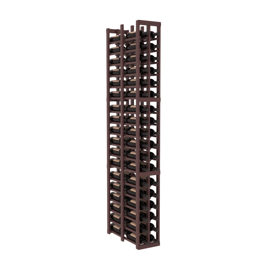 InstaCellar - 2 Column Double Deep Rack in Grand Mahogany Walnut stained with WineSafe™ Satin Sealant