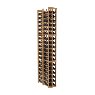 InstaCellar - 2 Column Double Deep Rack in Ponderosa Pine Oak stained with WineSafe™ Satin Sealant