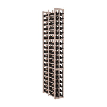 InstaCellar - 2 Column Double Deep Rack in Ponderosa Pine Greywash stained with WineSafe™ Satin Sealant