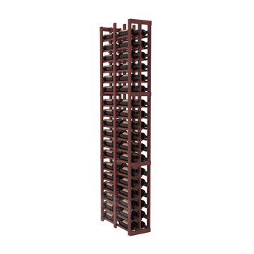 InstaCellar - 2 Column Double Deep Rack in Premium Redwood Cherry stained with WineSafe™ Satin Sealant