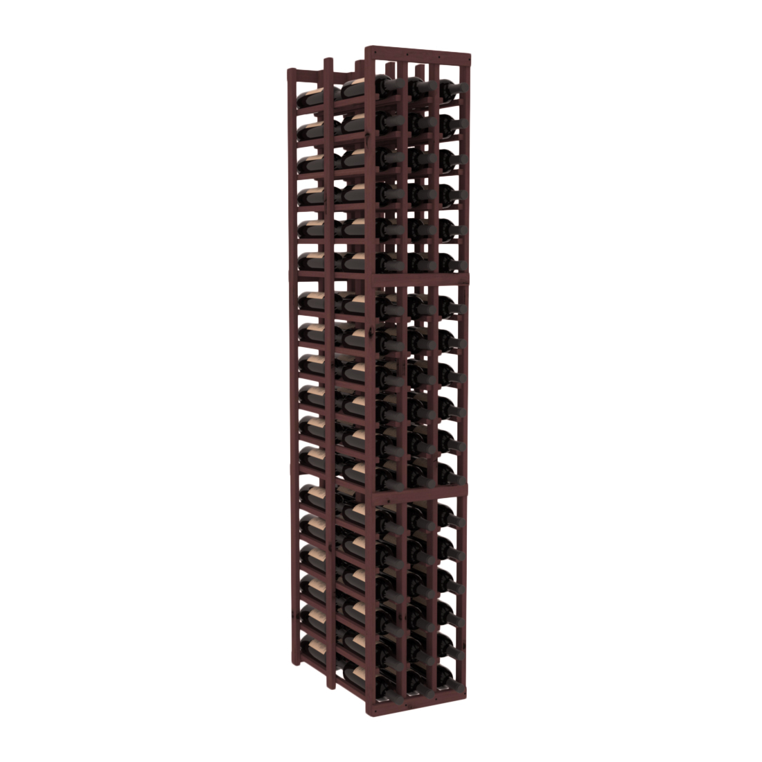 InstaCellar - 3 Column Double Deep Rack in Knotty Alder Walnut stained without WineSafe™ Satin Sealant