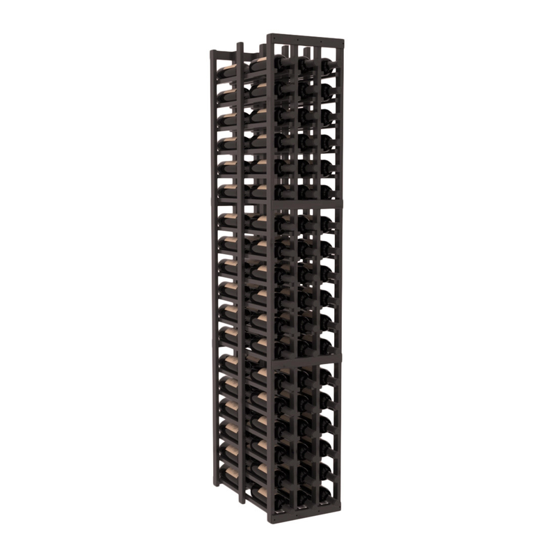 InstaCellar - 3 Column Double Deep Rack in Knotty Alder Black stained with WineSafe™ Satin Sealant