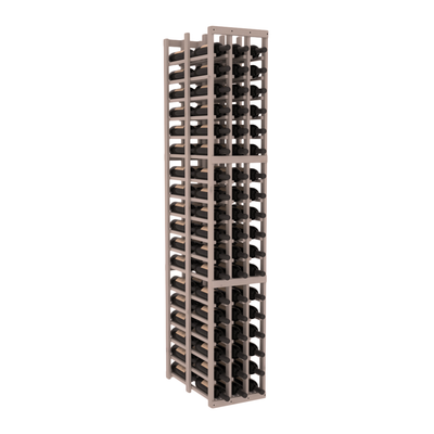 InstaCellar - 3 Column Double Deep Rack in Knotty Alder Greywash stained without WineSafe™ Satin Sealant