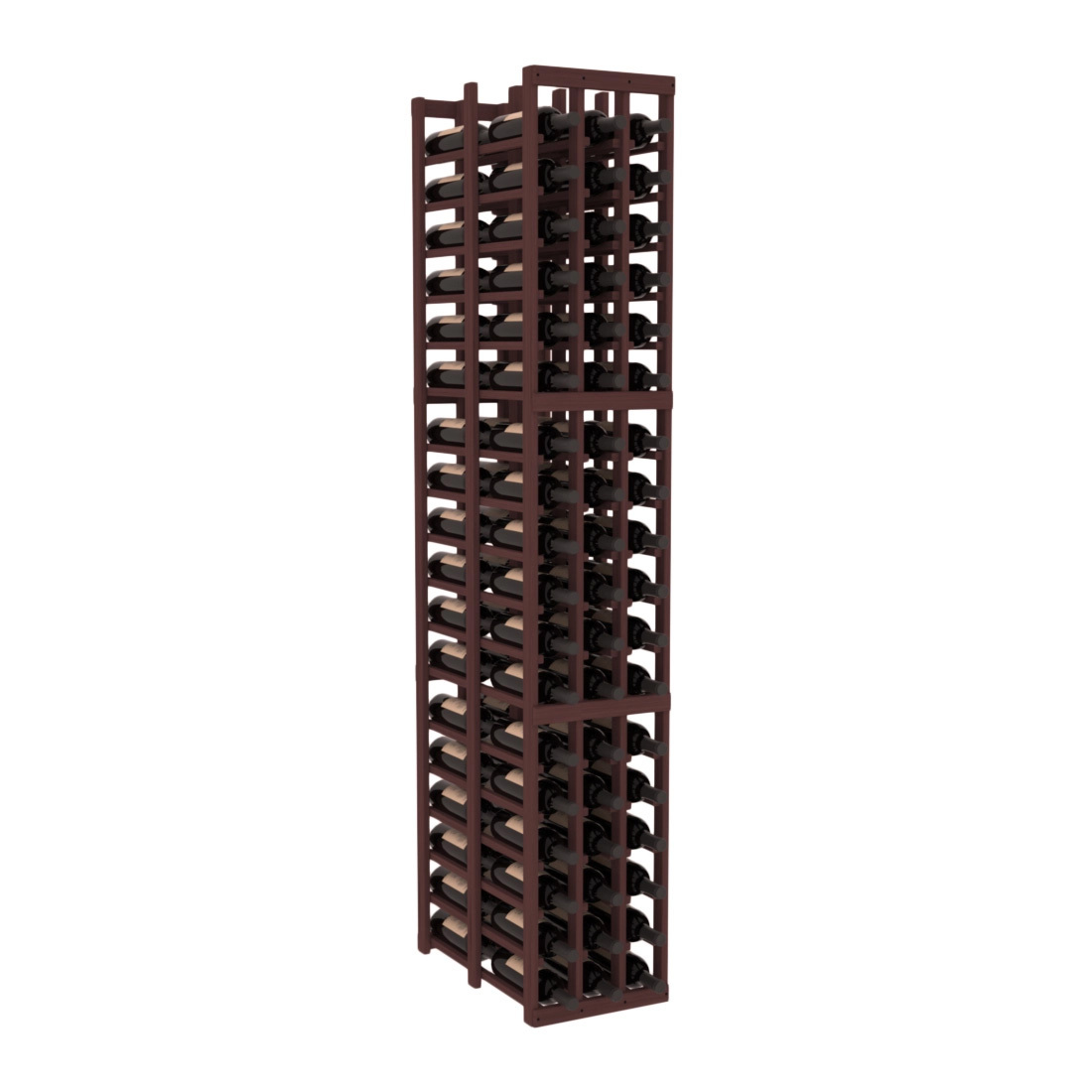 InstaCellar - 3 Column Double Deep Rack in Grand Mahogany Walnut stained without WineSafe™ Satin Sealant