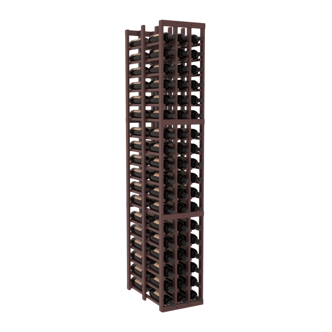 InstaCellar - 3 Column Double Deep Rack in Grand Mahogany Walnut stained with WineSafe™ Satin Sealant