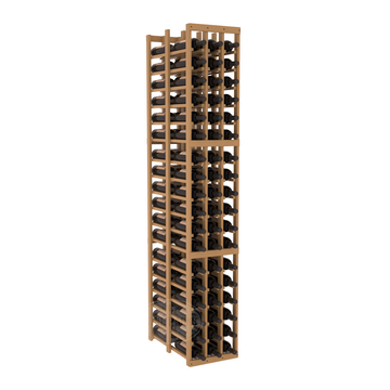 InstaCellar - 3 Column Double Deep Rack in Ponderosa Pine Oak stained with WineSafe™ Satin Sealant
