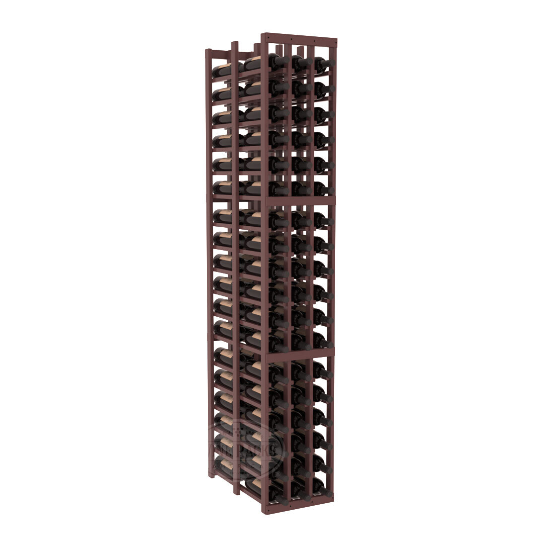 InstaCellar - 3 Column Double Deep Rack in Ponderosa Pine Walnut stained with WineSafe™ Satin Sealant