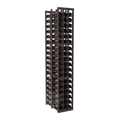 InstaCellar - 3 Column Double Deep Rack in Ponderosa Pine Black stained with WineSafe™ Satin Sealant