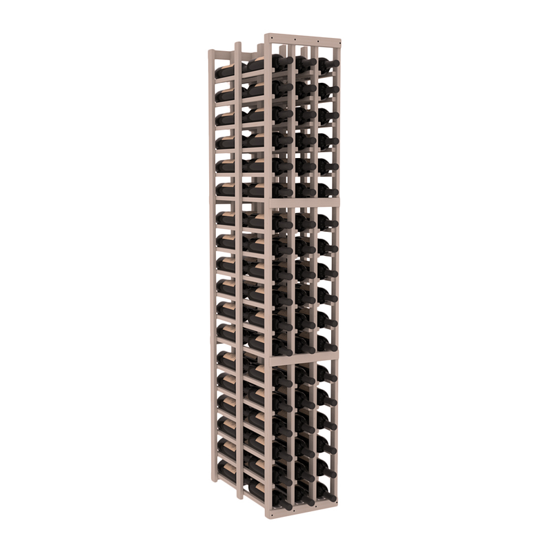 InstaCellar - 3 Column Double Deep Rack in Ponderosa Pine Greywash stained without WineSafe™ Satin Sealant