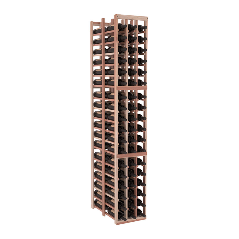InstaCellar - 3 Column Double Deep Rack in Premium Redwood Unstained with WineSafe™ Satin Sealant