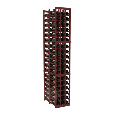 InstaCellar - 3 Column Double Deep Rack in Premium Redwood Cherry stained without WineSafe™ Satin Sealant