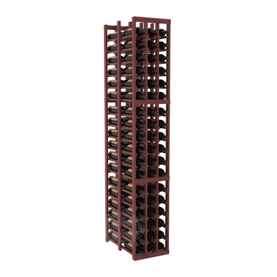 InstaCellar - 3 Column Double Deep Rack in Premium Redwood Cherry stained with WineSafe™ Satin Sealant