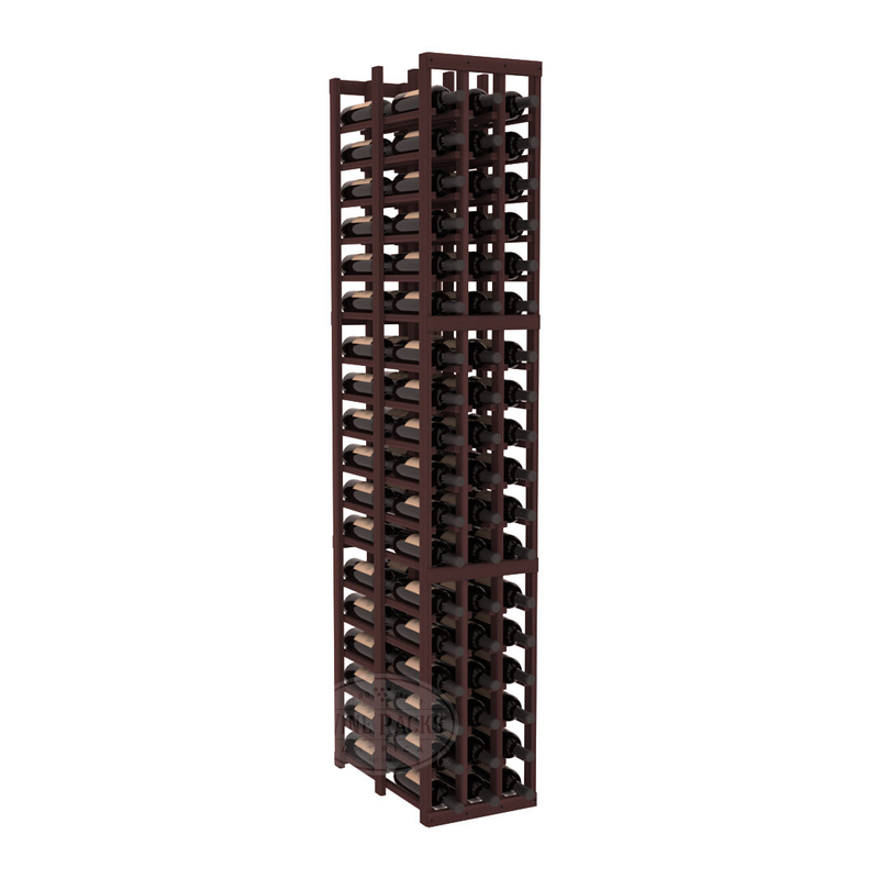 InstaCellar - 3 Column Double Deep Rack in Premium Redwood Walnut stained without WineSafe™ Satin Sealant