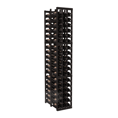 InstaCellar - 3 Column Double Deep Rack in Premium Redwood Black stained without WineSafe™ Satin Sealant