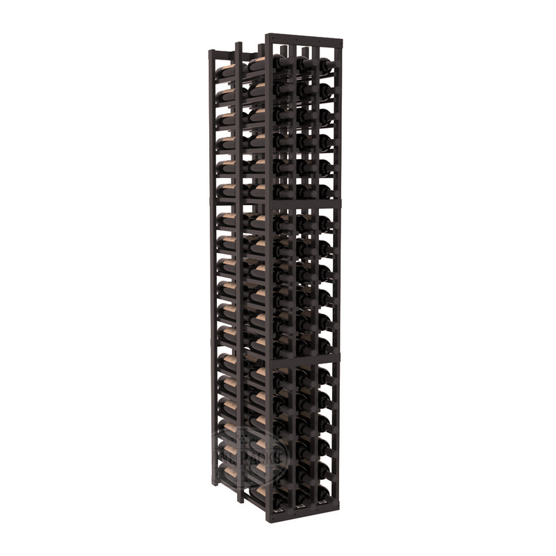 InstaCellar - 3 Column Double Deep Rack in Premium Redwood Black stained with WineSafe™ Satin Sealant