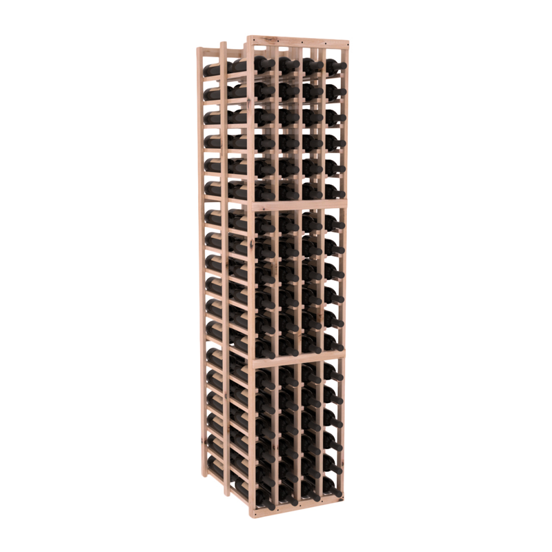 InstaCellar - 4 Column Double Deep Rack in Knotty Alder Unstained with WineSafe™ Satin Sealant