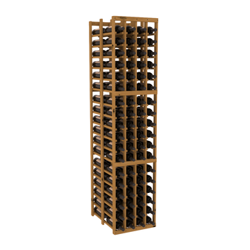 InstaCellar - 4 Column Double Deep Rack in Knotty Alder Oak stained without WineSafe™ Satin Sealant