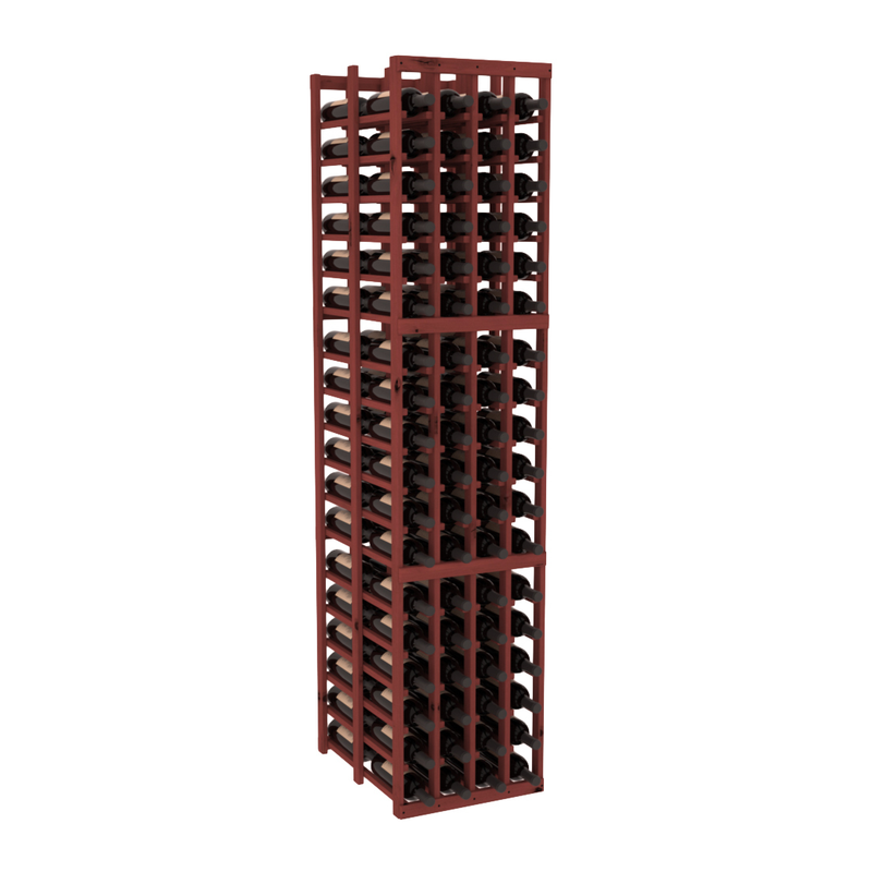 InstaCellar - 4 Column Double Deep Rack in Knotty Alder Cherry stained without WineSafe™ Satin Sealant