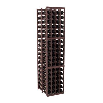 InstaCellar - 4 Column Double Deep Rack in Knotty Alder Walnut stained with WineSafe™ Satin Sealant