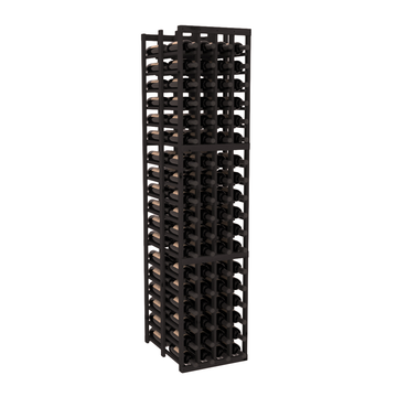 InstaCellar - 4 Column Double Deep Rack in Knotty Alder Black stained without WineSafe™ Satin Sealant
