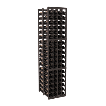InstaCellar - 4 Column Double Deep Rack in Knotty Alder Black stained with WineSafe™ Satin Sealant