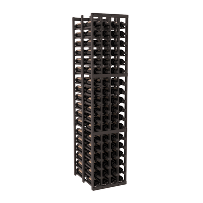 InstaCellar - 4 Column Double Deep Rack in Knotty Alder Black stained with WineSafe™ Satin Sealant