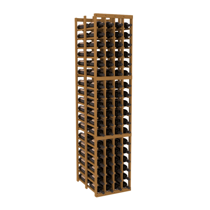 InstaCellar - 4 Column Double Deep Rack in Grand Mahogany Oak stained without WineSafe™ Satin Sealant