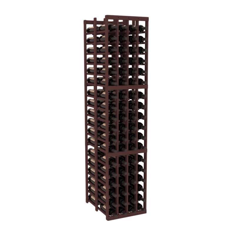 InstaCellar - 4 Column Double Deep Rack in Grand Mahogany Walnut stained without WineSafe™ Satin Sealant