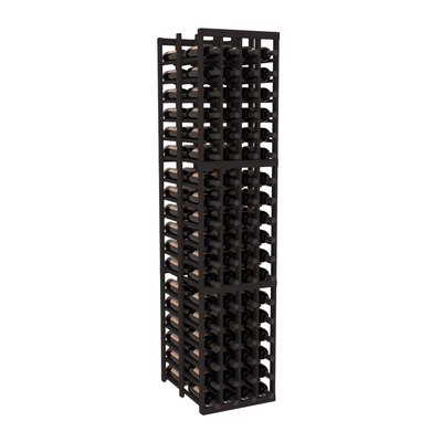 InstaCellar - 4 Column Double Deep Rack in Grand Mahogany Black stained without WineSafe™ Satin Sealant
