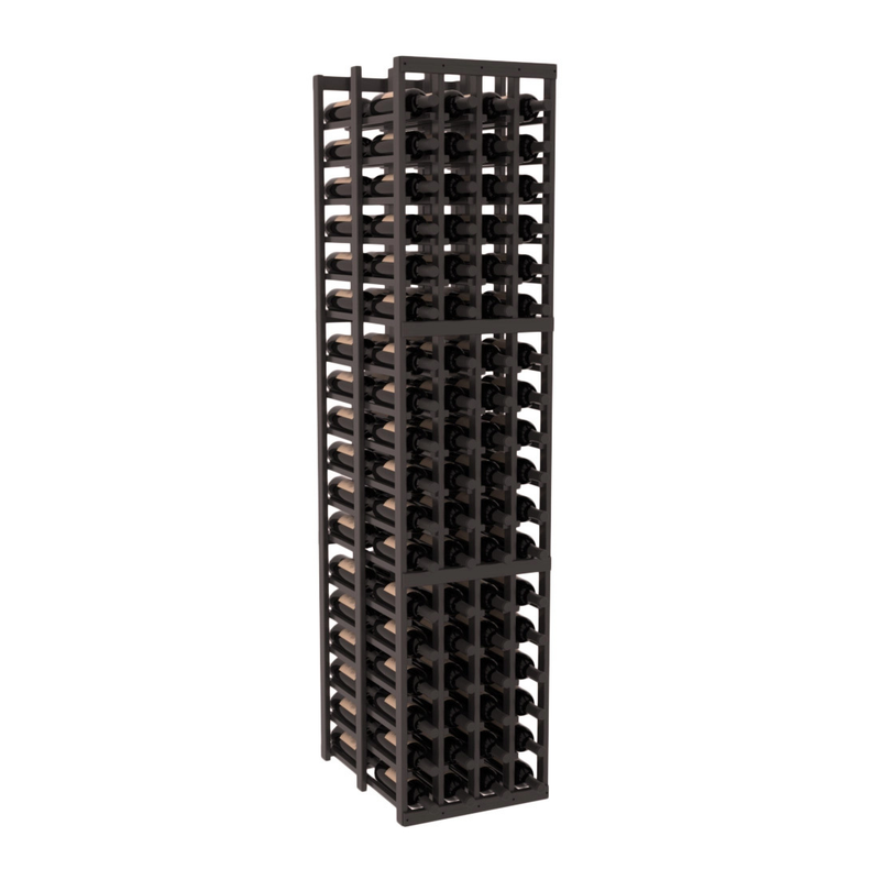 InstaCellar - 4 Column Double Deep Rack in Grand Mahogany Black stained with WineSafe™ Satin Sealant