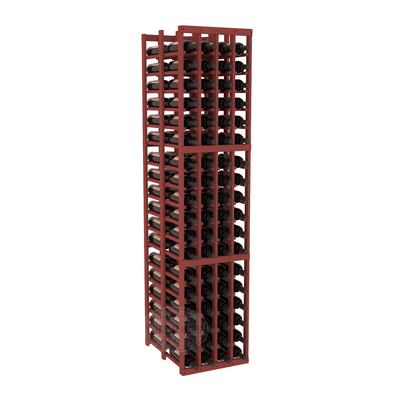 InstaCellar - 4 Column Double Deep Rack in Ponderosa Pine Cherry stained without WineSafe™ Satin Sealant