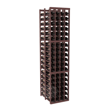 InstaCellar - 4 Column Double Deep Rack in Ponderosa Pine Walnut stained with WineSafe™ Satin Sealant
