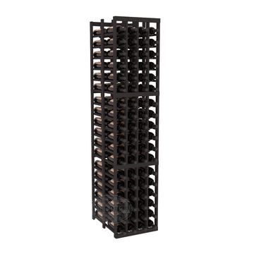 InstaCellar - 4 Column Double Deep Rack in Ponderosa Pine Black stained without WineSafe™ Satin Sealant