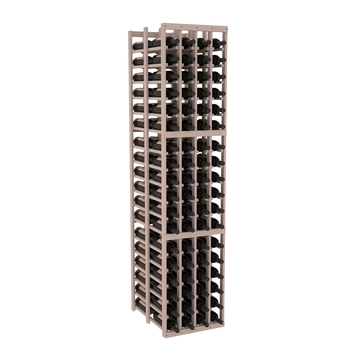 InstaCellar - 4 Column Double Deep Rack in Ponderosa Pine Greywash stained without WineSafe™ Satin Sealant