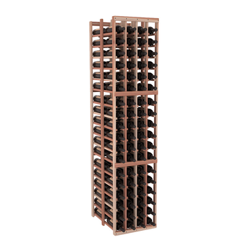 InstaCellar - 4 Column Double Deep Rack in Premium Redwood Unstained without WineSafe™ Satin Sealant