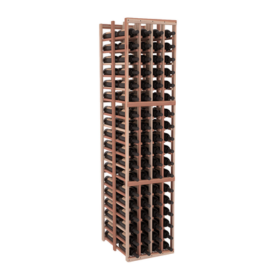 InstaCellar - 4 Column Double Deep Rack in Premium Redwood Unstained without WineSafe™ Satin Sealant