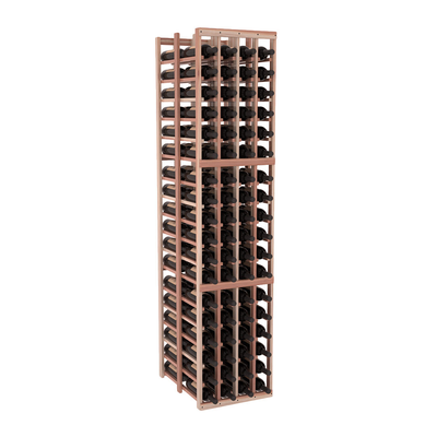 InstaCellar - 4 Column Double Deep Rack in Premium Redwood Unstained with WineSafe™ Satin Sealant