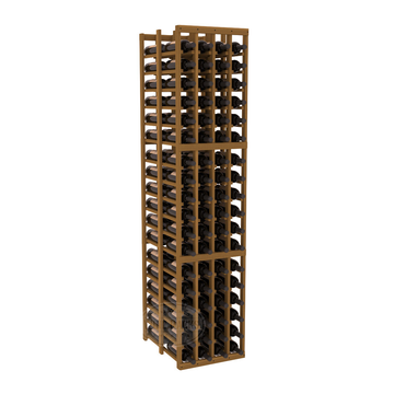 InstaCellar - 4 Column Double Deep Rack in Premium Redwood Oak stained without WineSafe™ Satin Sealant