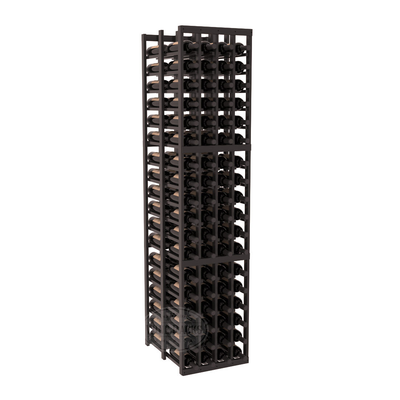 InstaCellar - 4 Column Double Deep Rack in Premium Redwood Black stained with WineSafe™ Satin Sealant