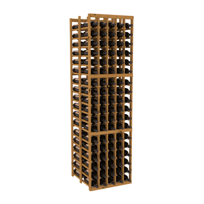InstaCellar - 5 Column Double Deep Rack in Knotty Alder Oak stained without WineSafe™ Satin Sealant