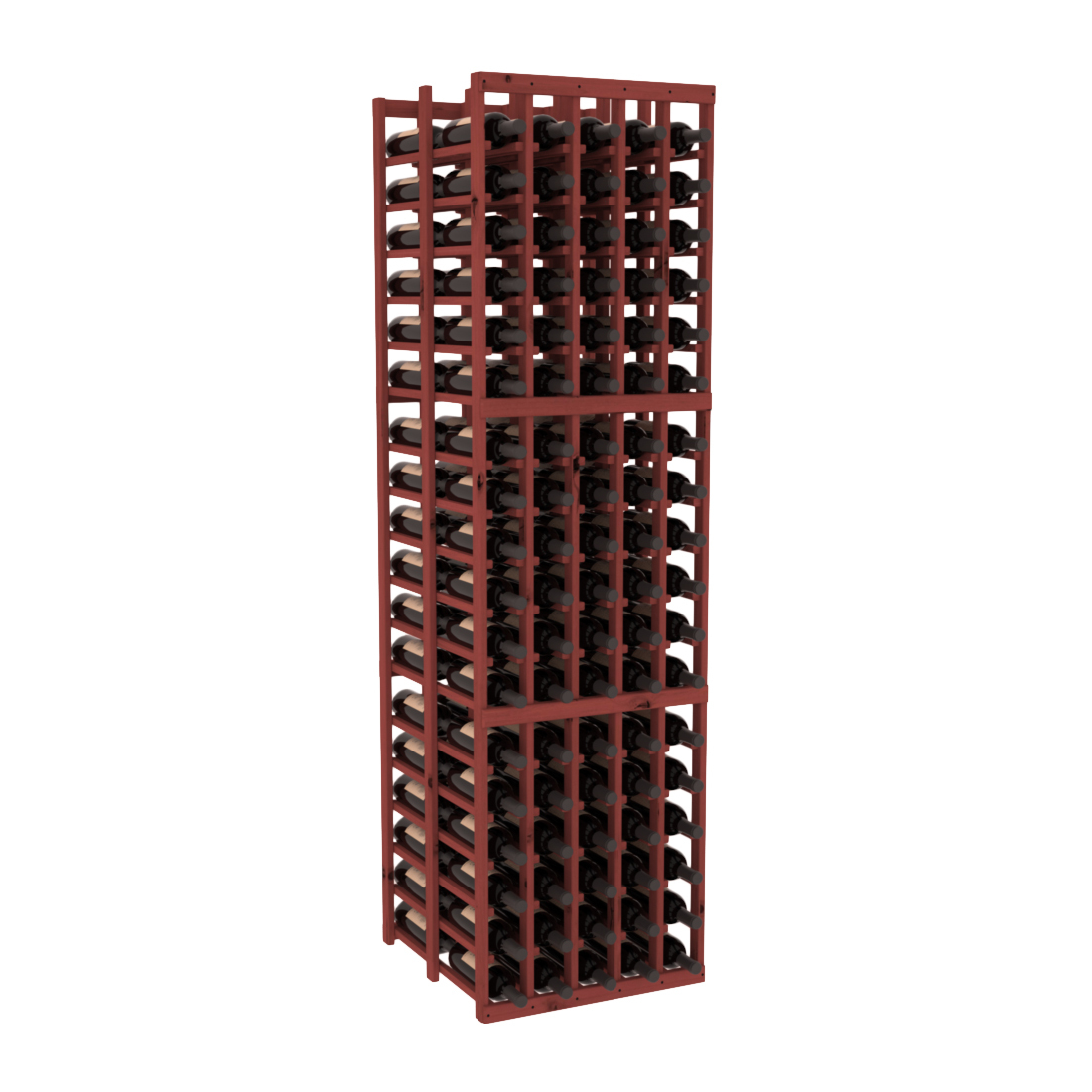 InstaCellar - 5 Column Double Deep Rack in Knotty Alder Cherry stained without WineSafe™ Satin Sealant