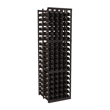 InstaCellar - 5 Column Double Deep Rack in Knotty Alder Black stained without WineSafe™ Satin Sealant