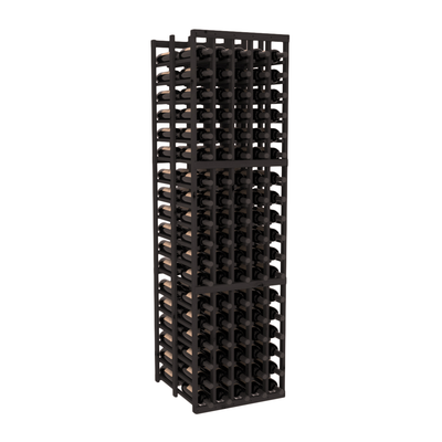 InstaCellar - 5 Column Double Deep Rack in Knotty Alder Black stained without WineSafe™ Satin Sealant