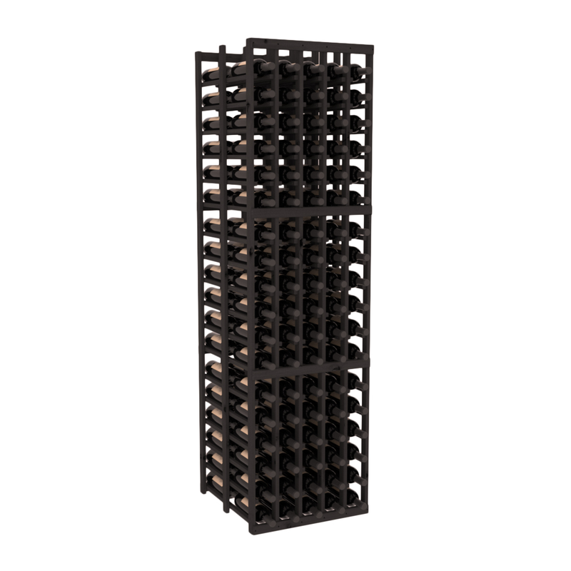 InstaCellar - 5 Column Double Deep Rack in Knotty Alder Black stained without WineSafe™ Satin Sealant