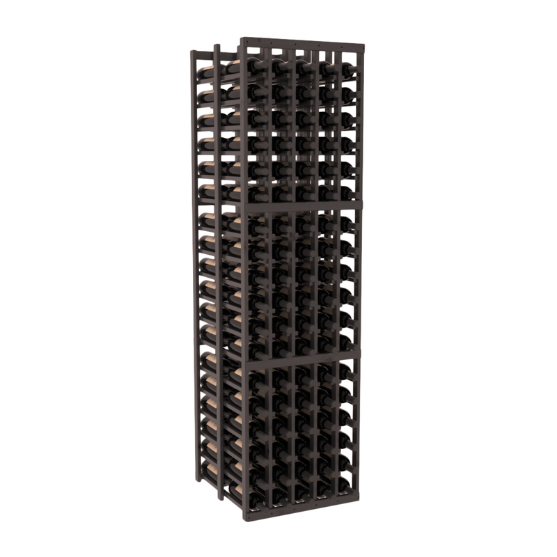 InstaCellar - 5 Column Double Deep Rack in Knotty Alder Black stained with WineSafe™ Satin Sealant