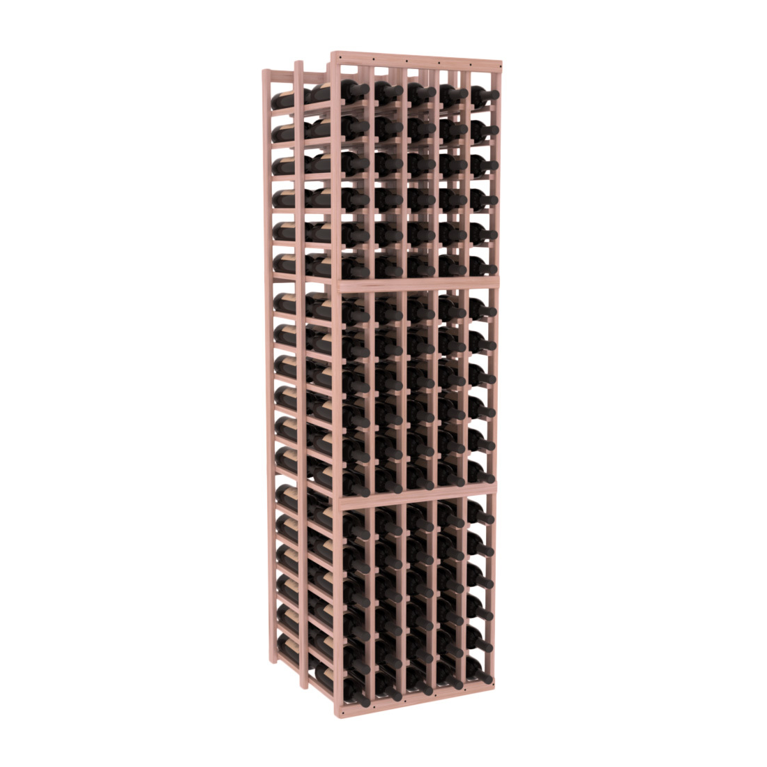 InstaCellar - 5 Column Double Deep Rack in Grand Mahogany Unstained with WineSafe™ Satin Sealant