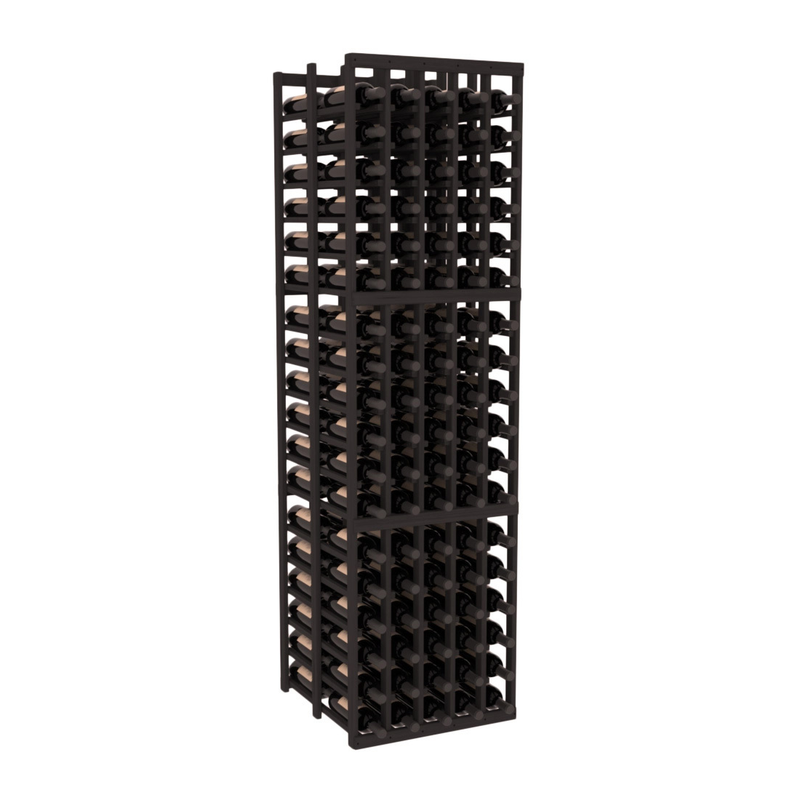 InstaCellar - 5 Column Double Deep Rack in Grand Mahogany Black stained without WineSafe™ Satin Sealant